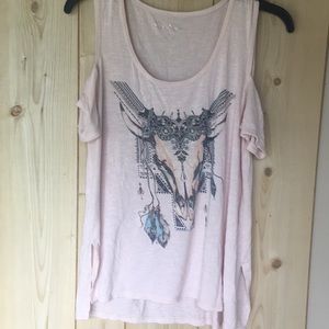 Jessica Simpson cold shoulder top